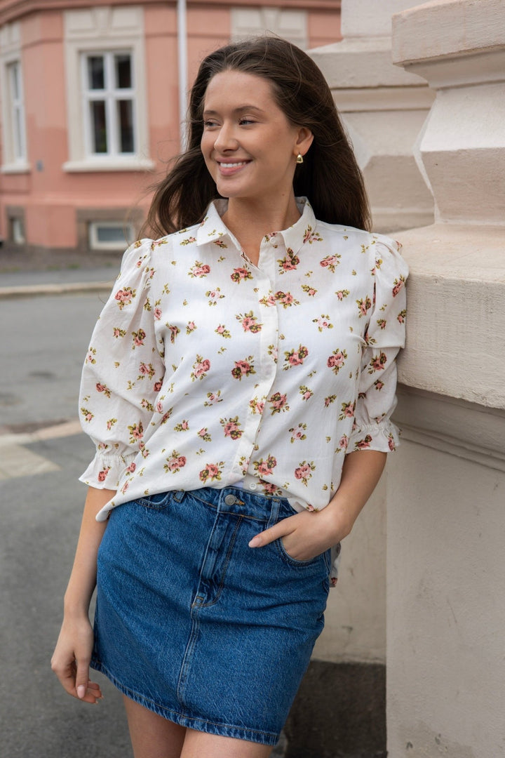 Amy Shirt Rose Linen | Skjorter og bluser | Smuk - Dameklær på nett