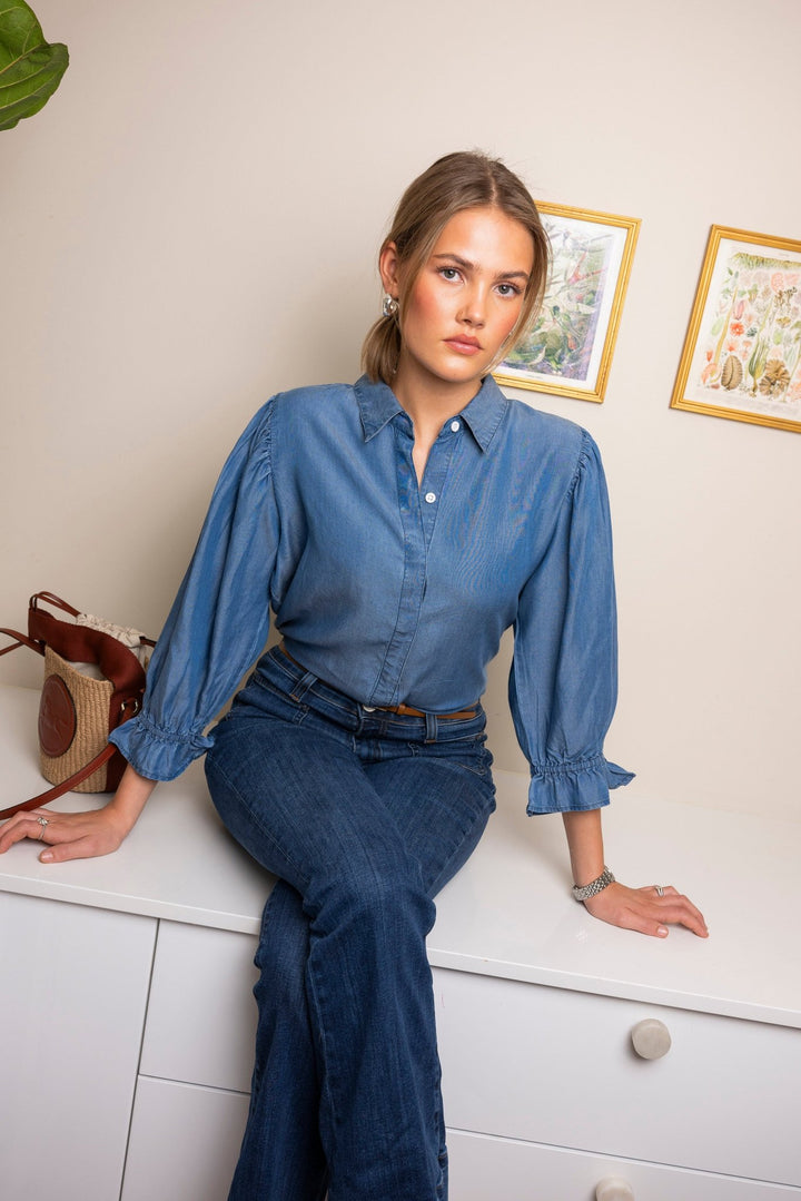 Amy Shirt Soft Denim | Skjorter og bluser | Smuk - Dameklær på nett