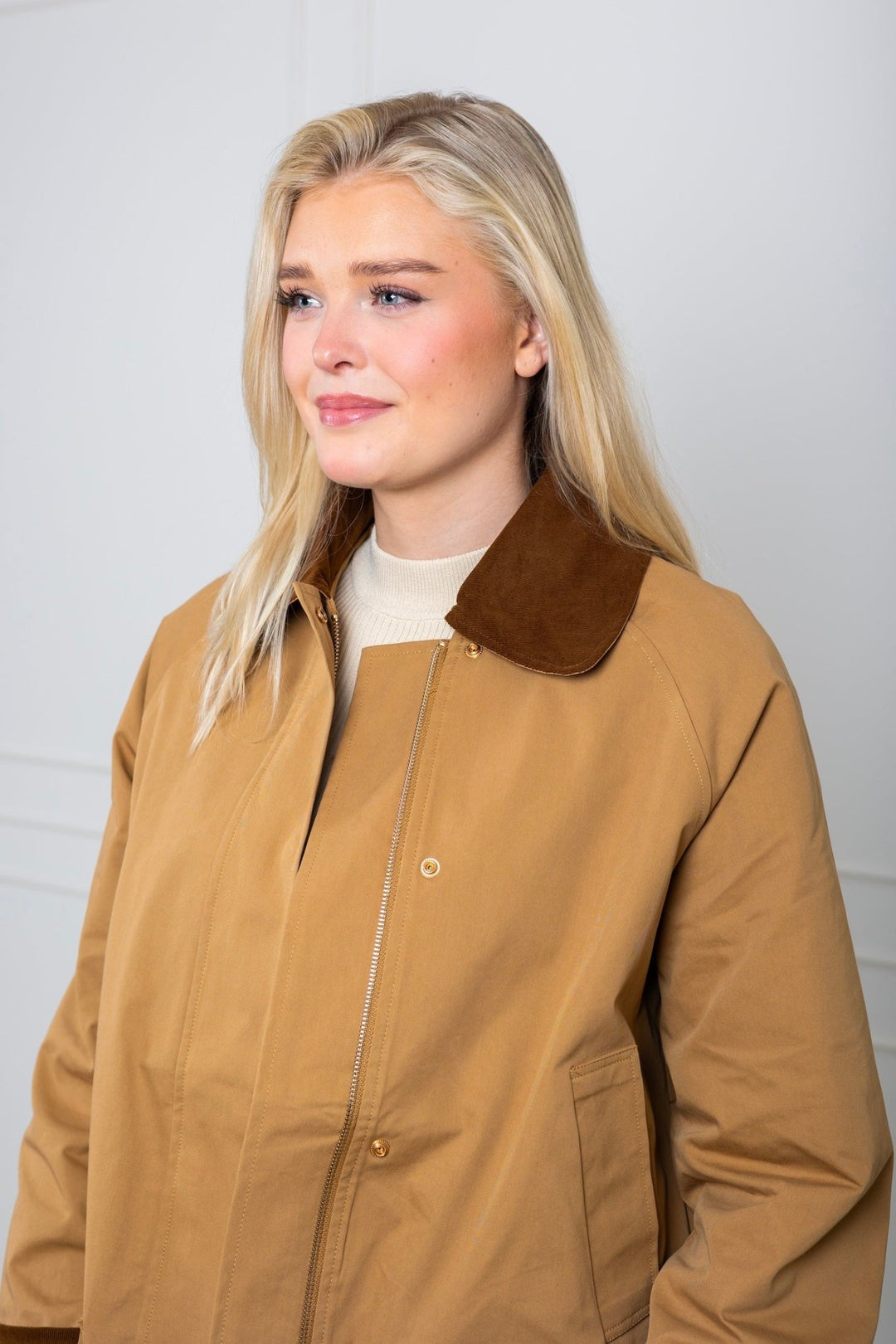 Anastacia Cord Jacket Dark Tan