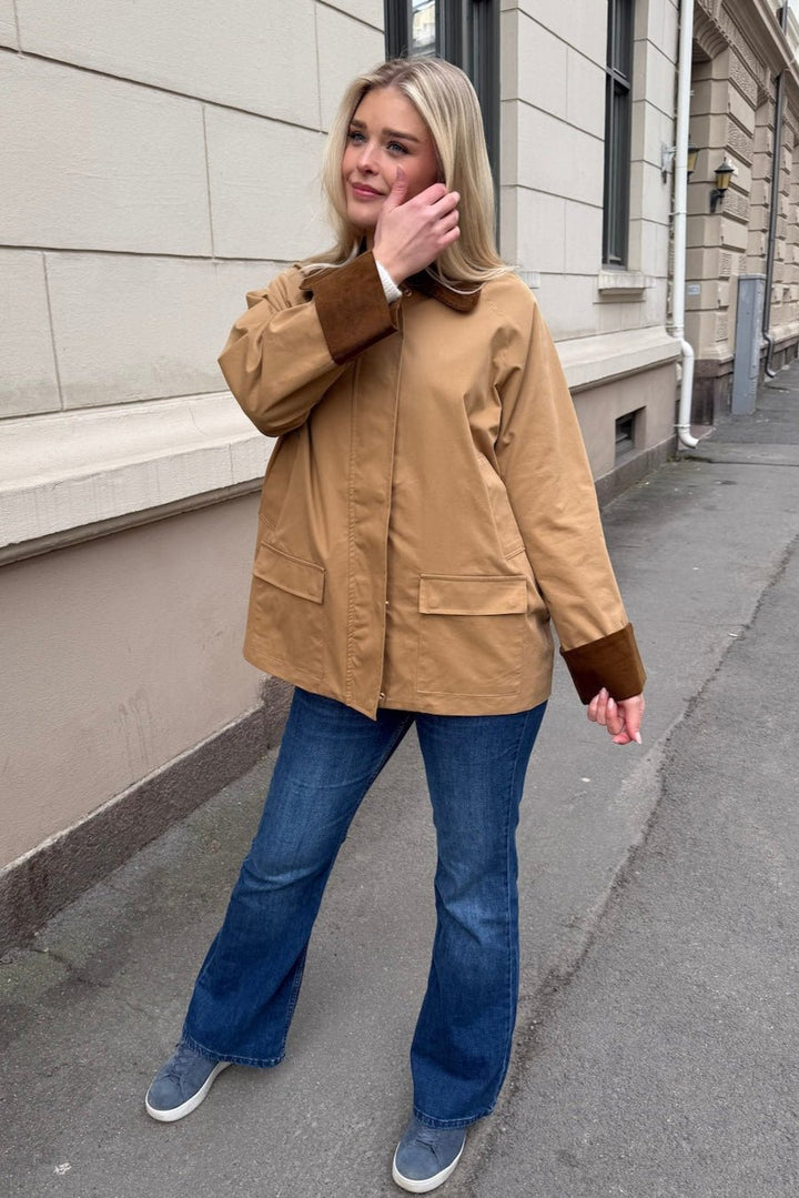 Anastacia Cord Jacket Dark Tan