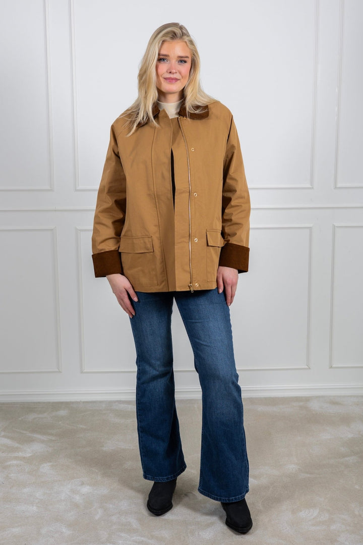 Anastacia Cord Jacket Dark Tan