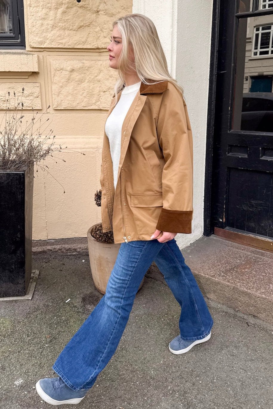 Anastacia Cord Jacket Dark Tan