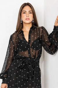 Anaya Blouse Black Pearl