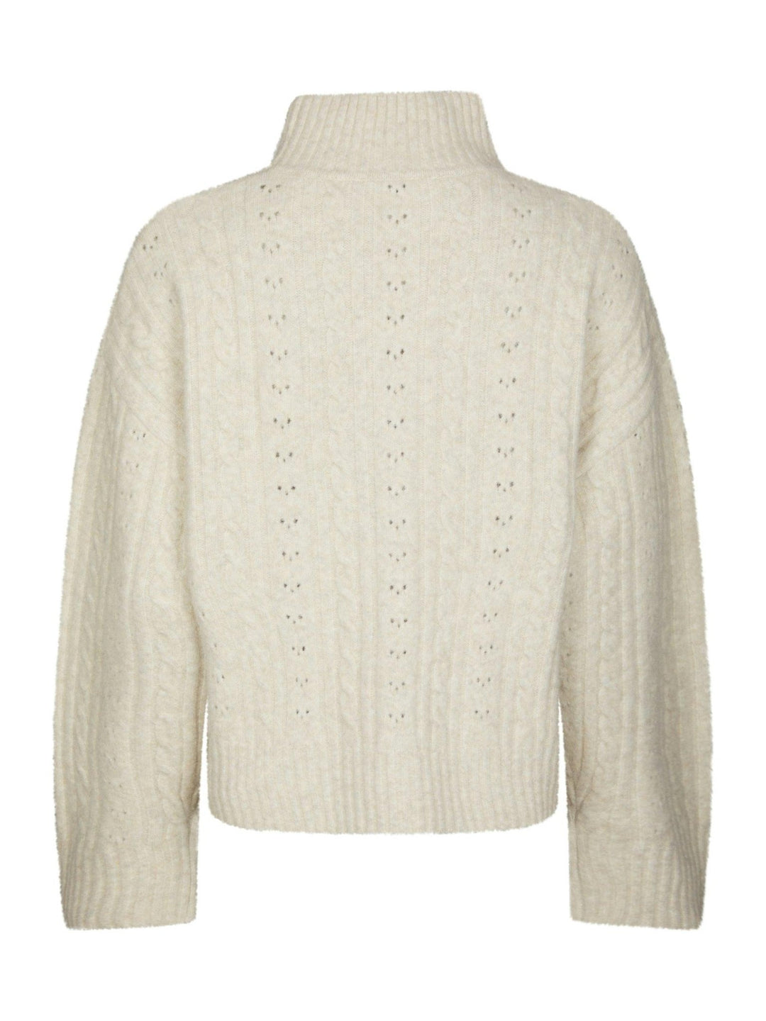 Anda Cable Knit Blouse Ivory | Genser | Smuk