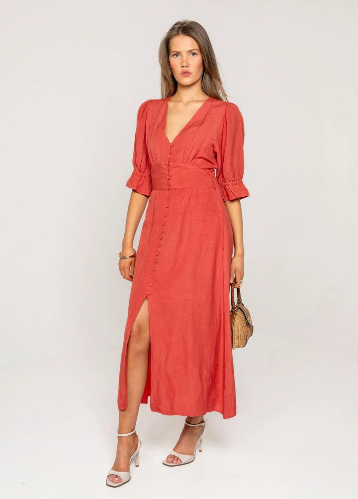 Andrea Dress Candid Apple Linen | Kjoler | Smuk