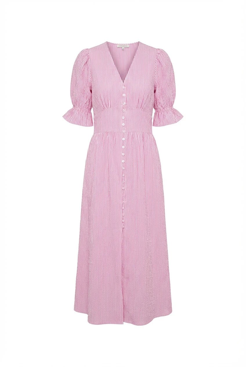 Andrea Dress Pink Seersucker | Kjoler | Smuk