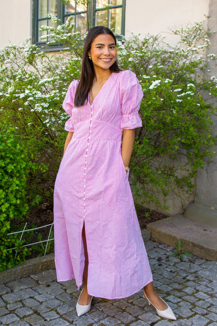 Andrea Dress Pink Seersucker | Kjoler | Smuk