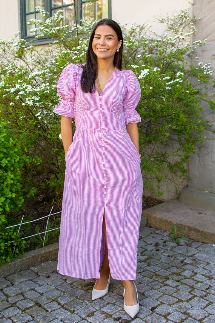 Andrea Dress Pink Seersucker | Kjoler | Smuk