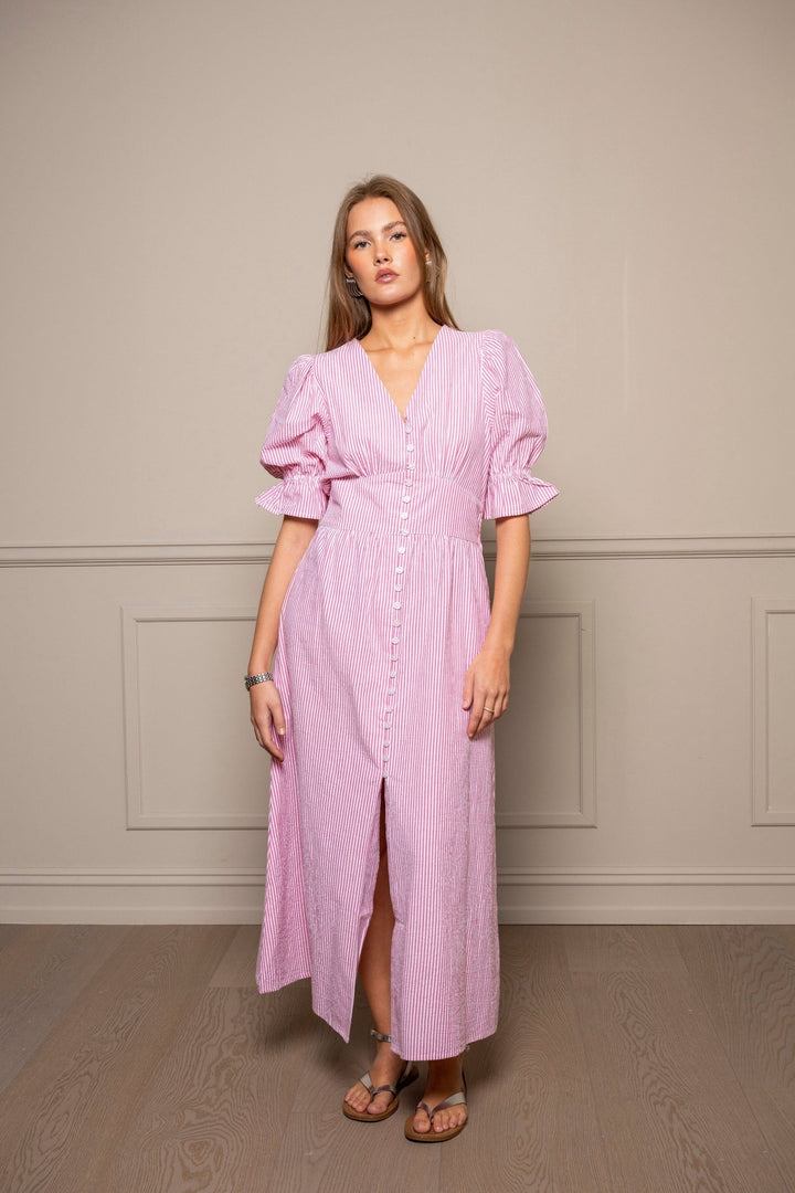 Andrea Dress Pink Seersucker | Kjoler | Smuk - Dameklær på nett