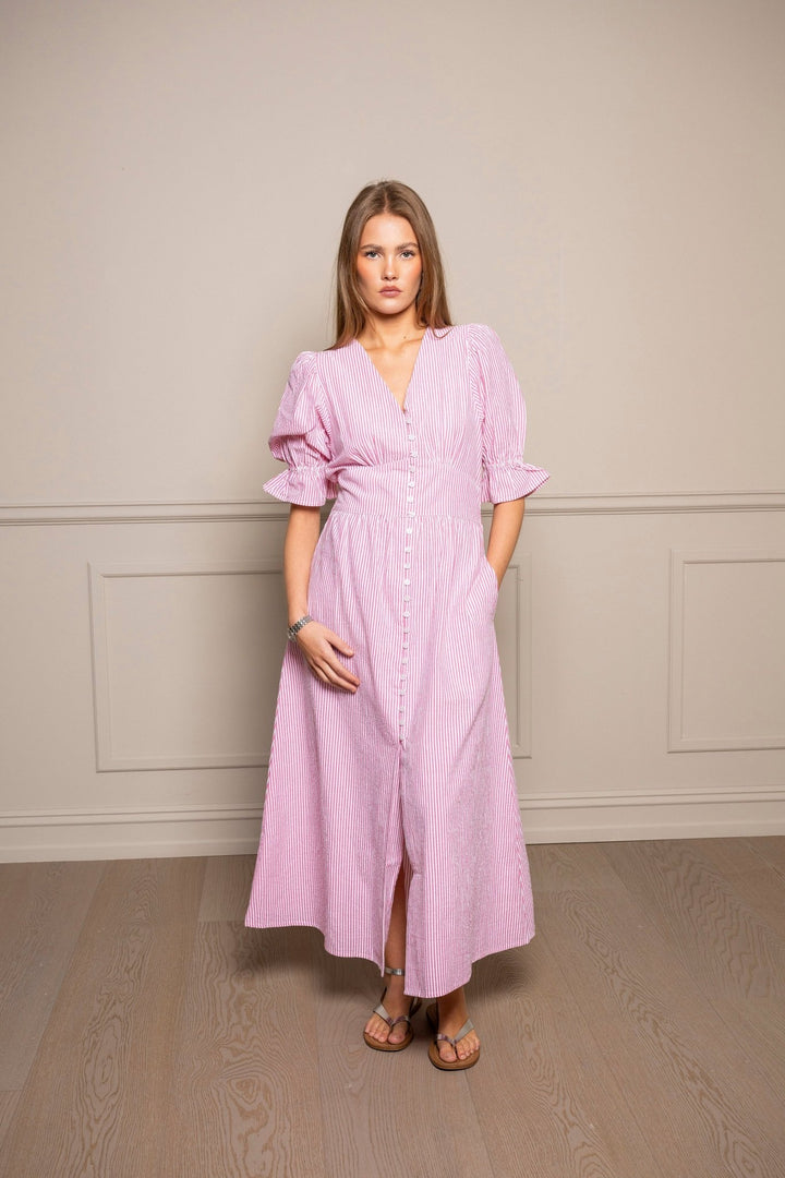 Andrea Dress Pink Seersucker | Kjoler | Smuk - Dameklær på nett
