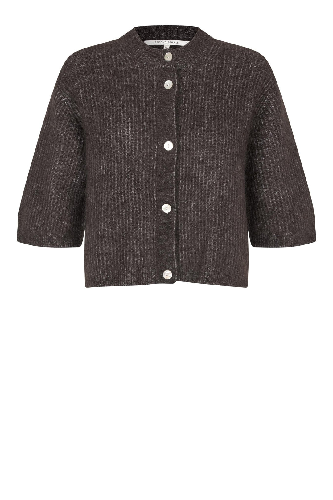 Andrea Knit Rib Cardigan Chocolate Torte | Genser | Smuk