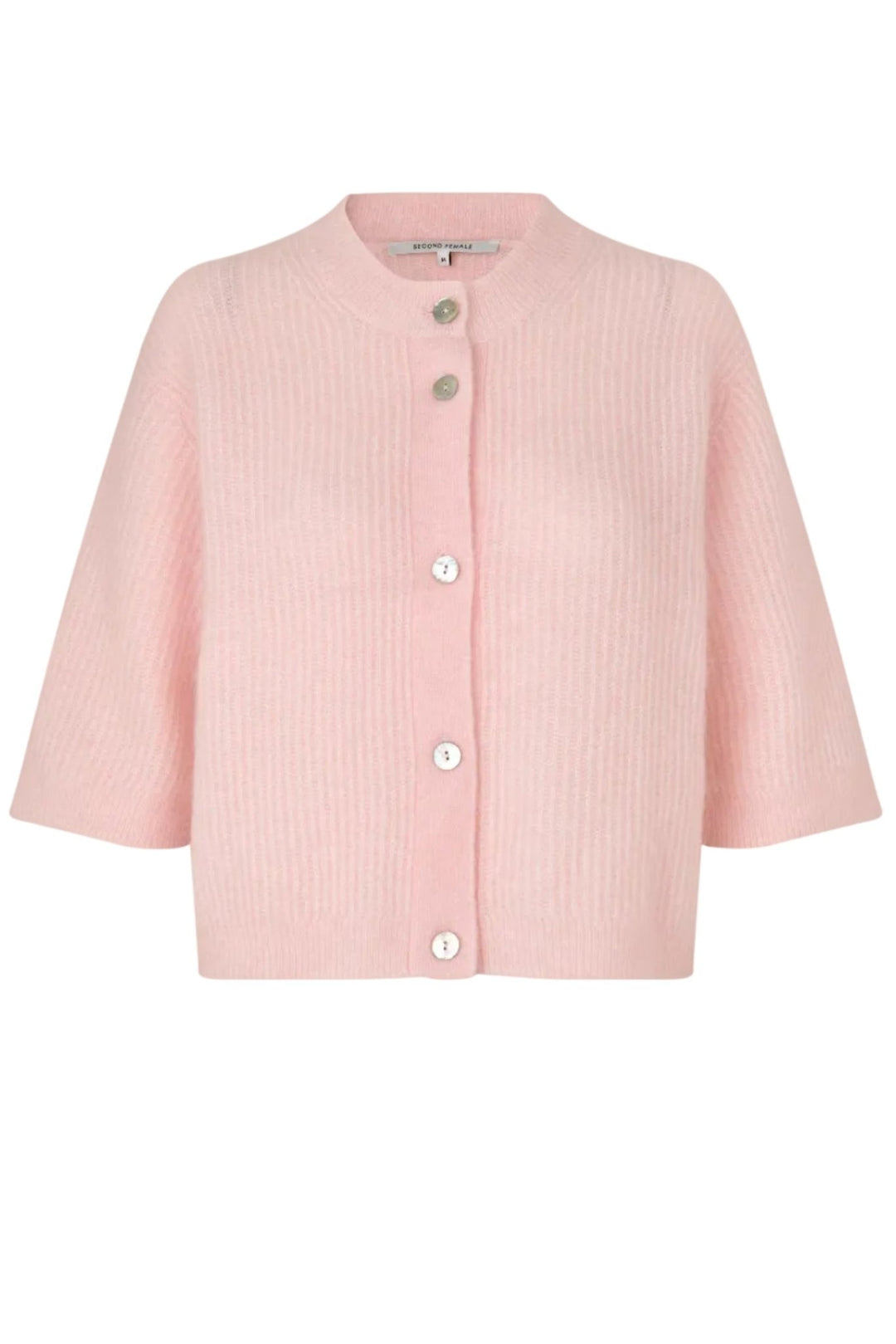 Andrea Knit Rib Cardigan Crystal Pink | Genser | Smuk