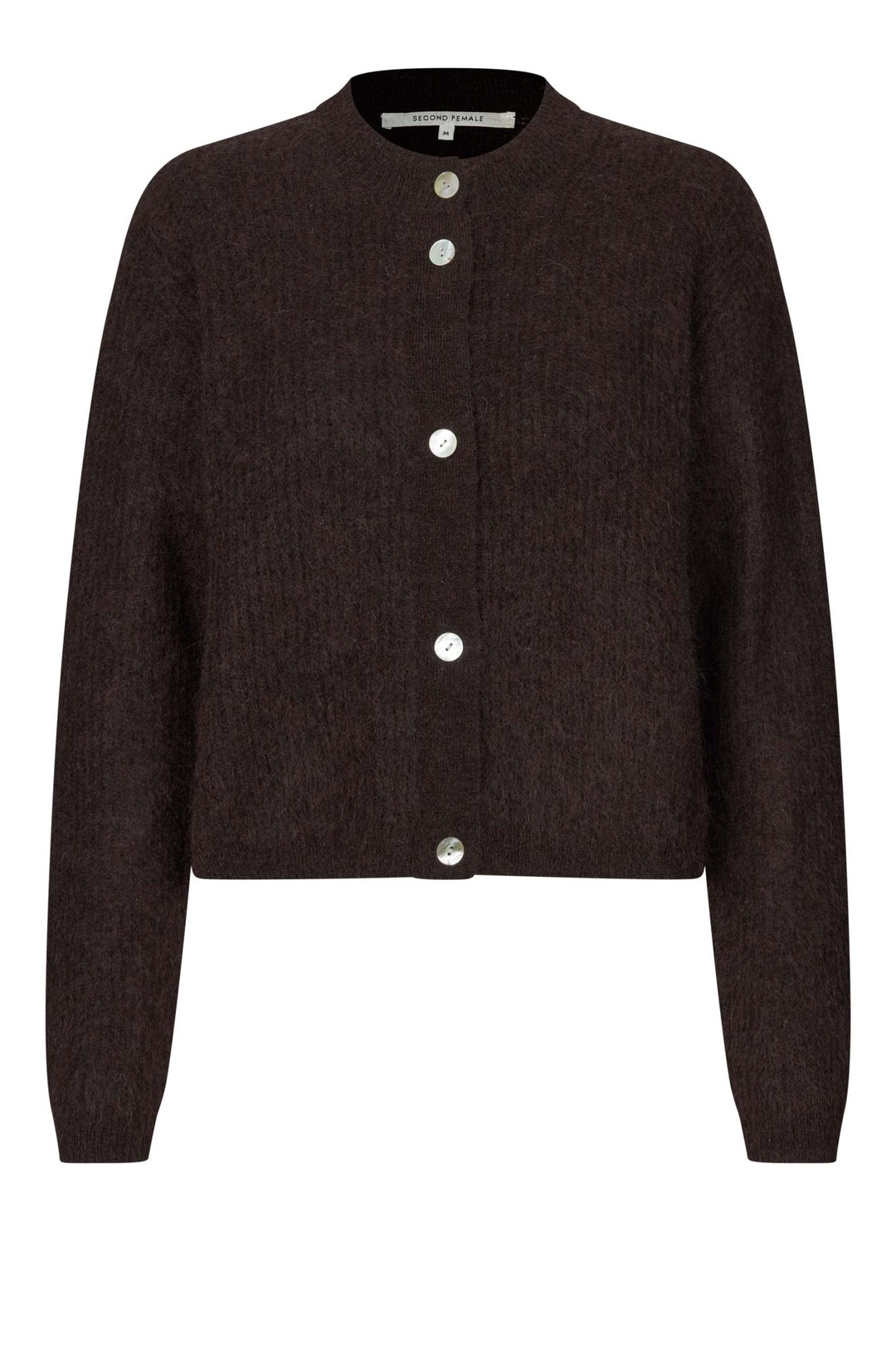 Andrea Knit Rib Ls Cardigan Demitasse | Genser | Smuk