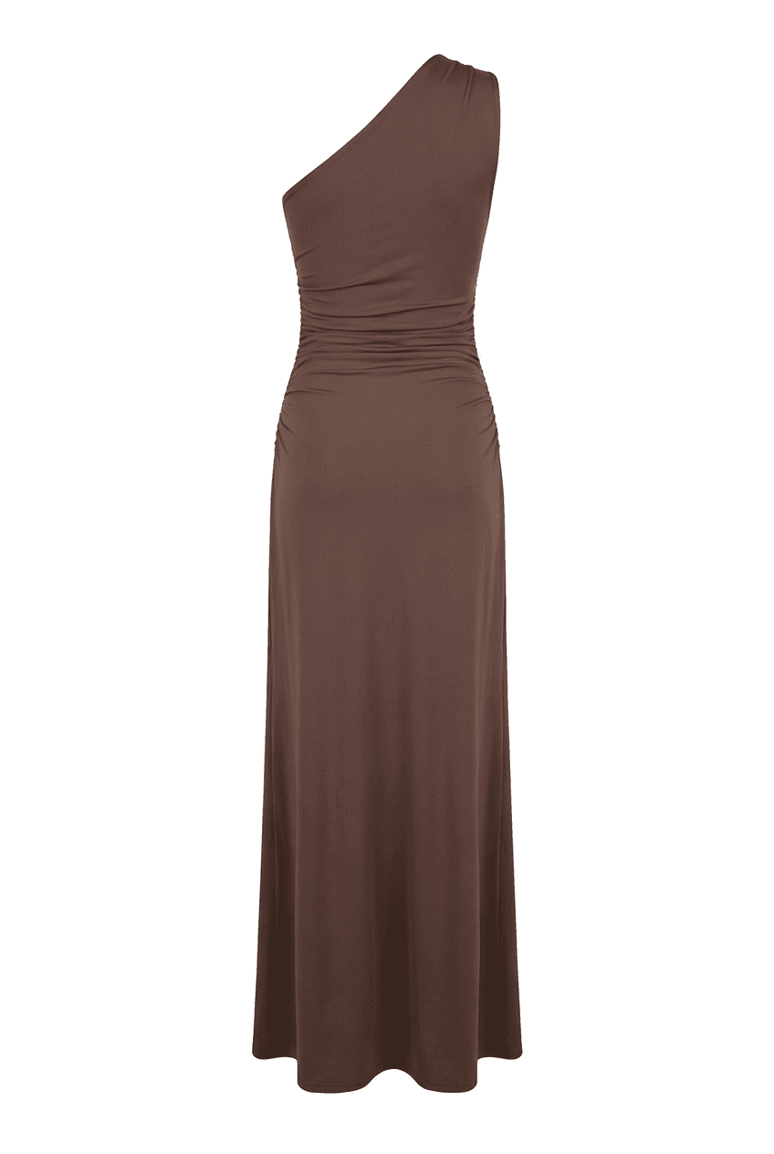 Andrea Maxi Dress Dark Brown | Kjoler | Smuk