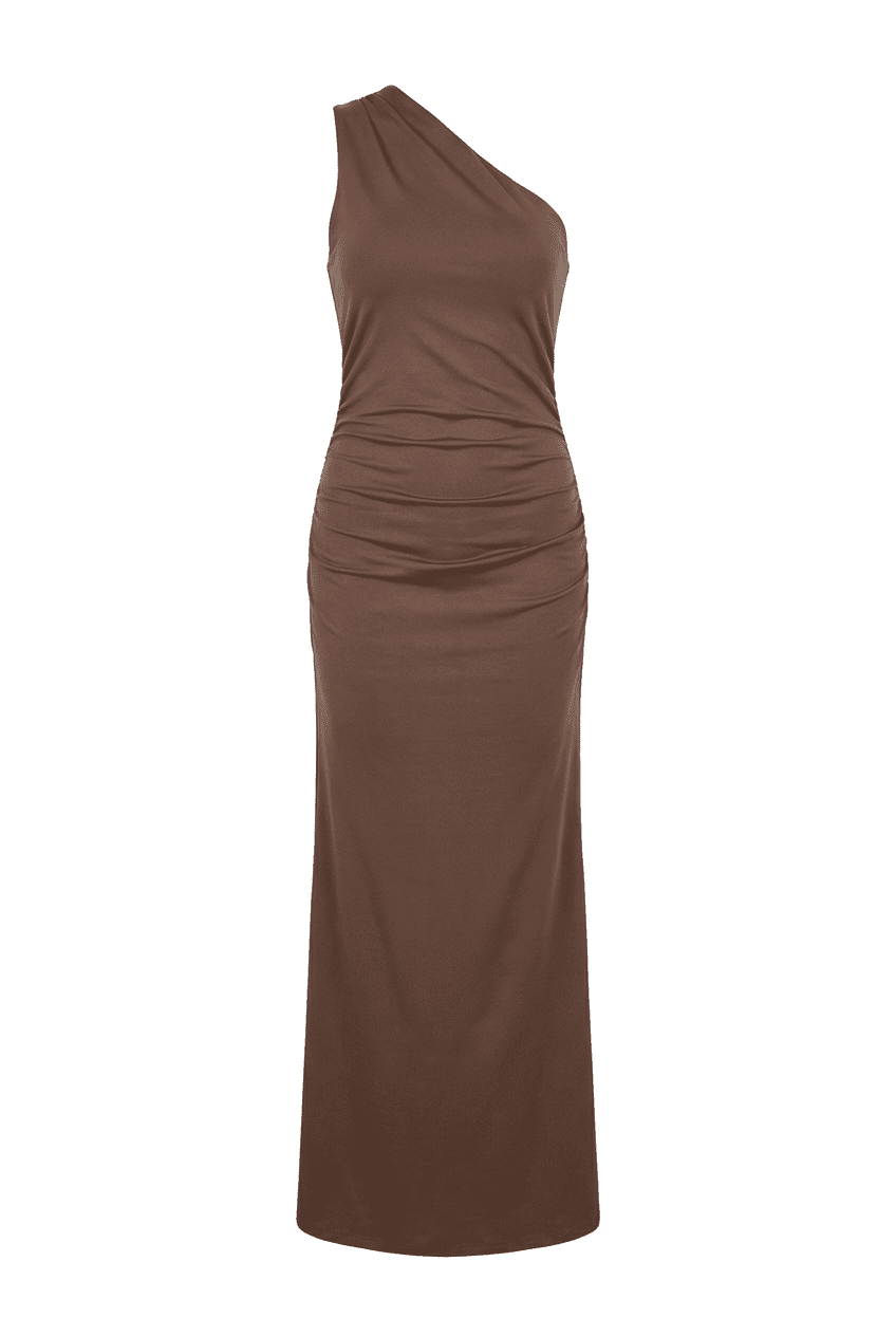 Andrea Maxi Dress Dark Brown | Kjoler | Smuk