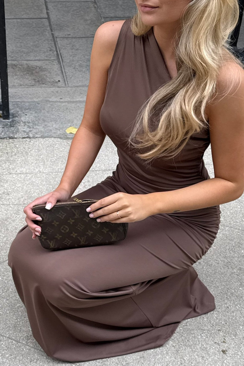 Andrea Maxi Dress Dark Brown | Kjoler | Smuk