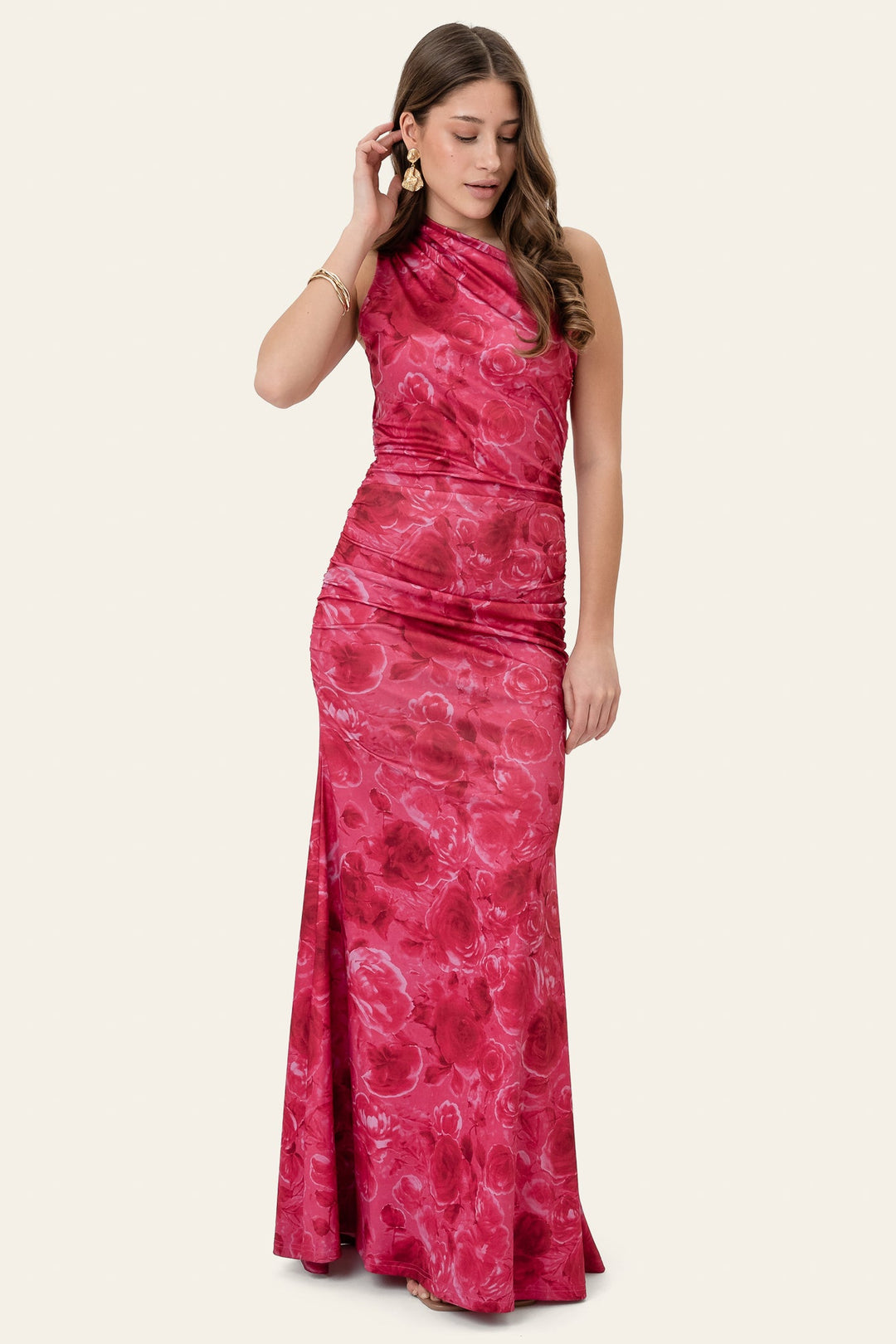 Andrea Maxi Dress Soft Rose Print | Kjoler | Smuk