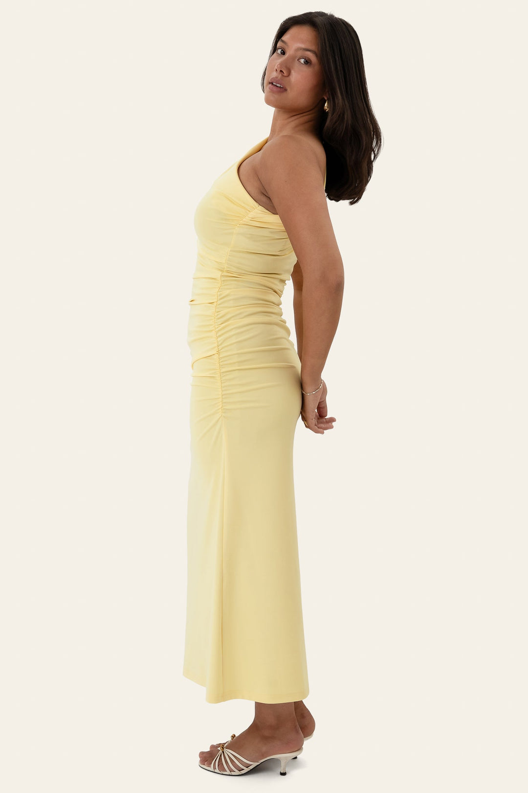 Andrea Midi Dress Yellow | Kjoler | Smuk