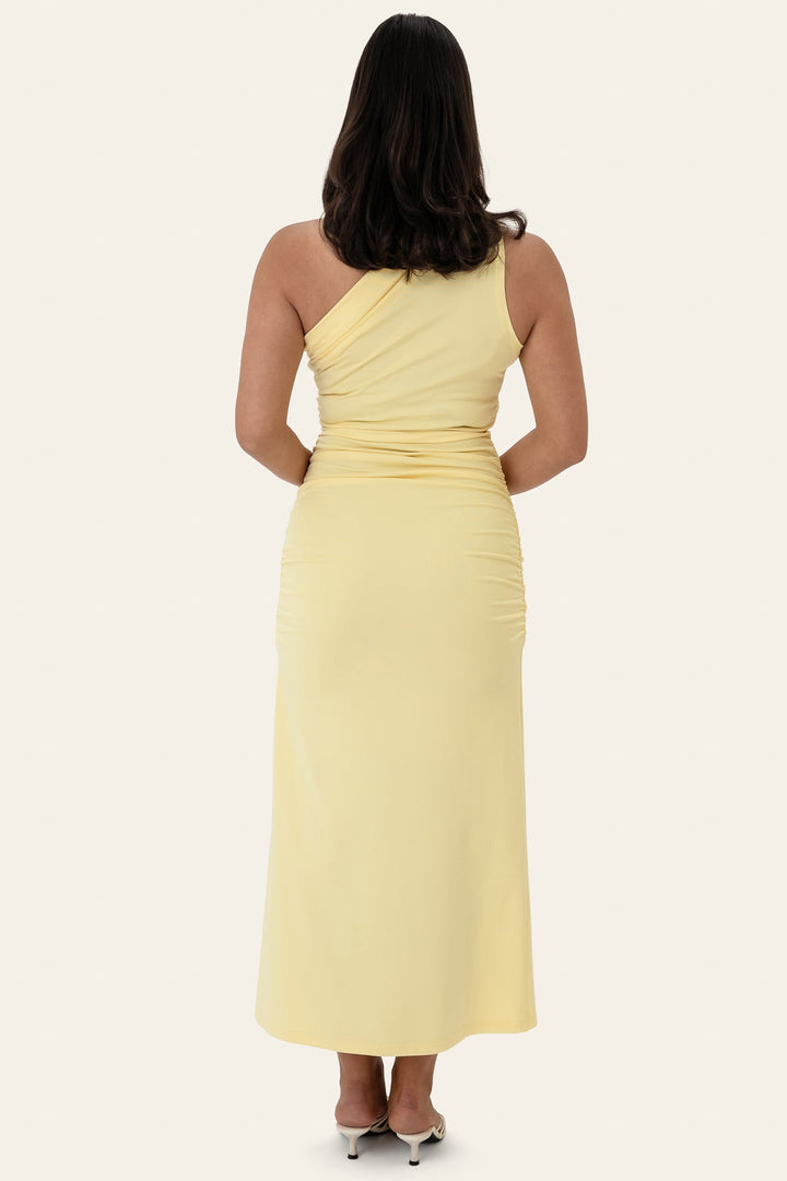 Andrea Midi Dress Yellow | Kjoler | Smuk