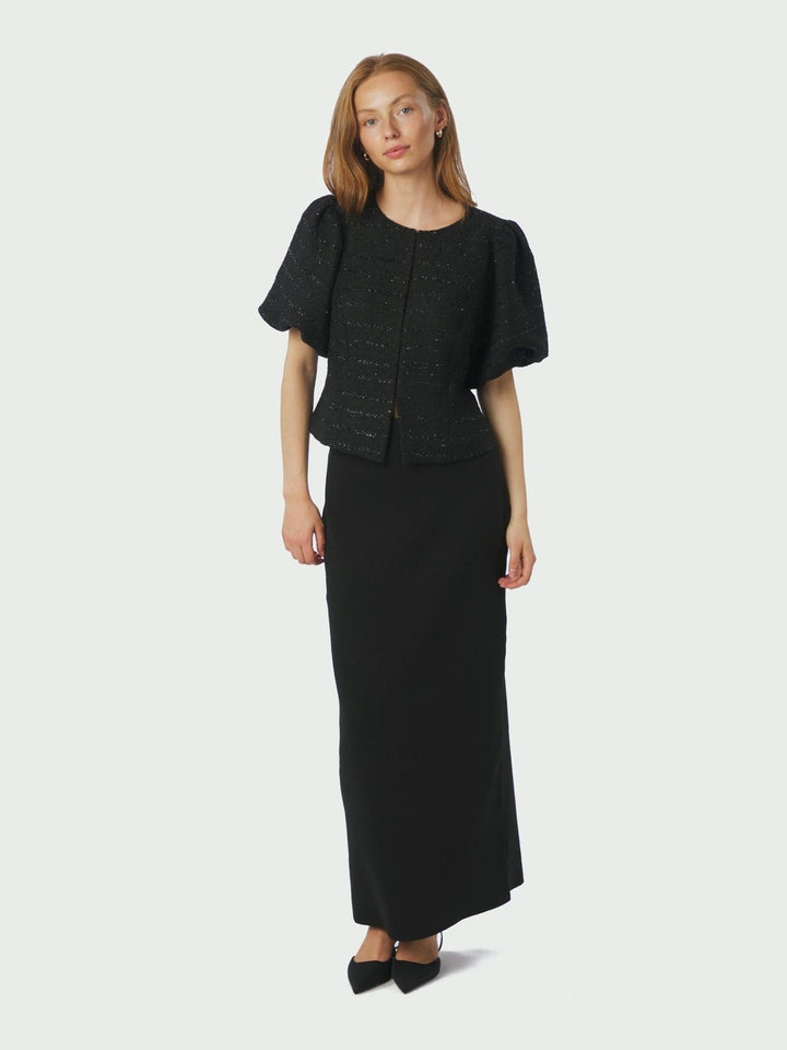 Anela Boucle Blouse Black | Skjorter og bluser | Smuk
