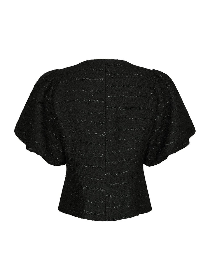 Anela Boucle Blouse Black | Skjorter og bluser | Smuk