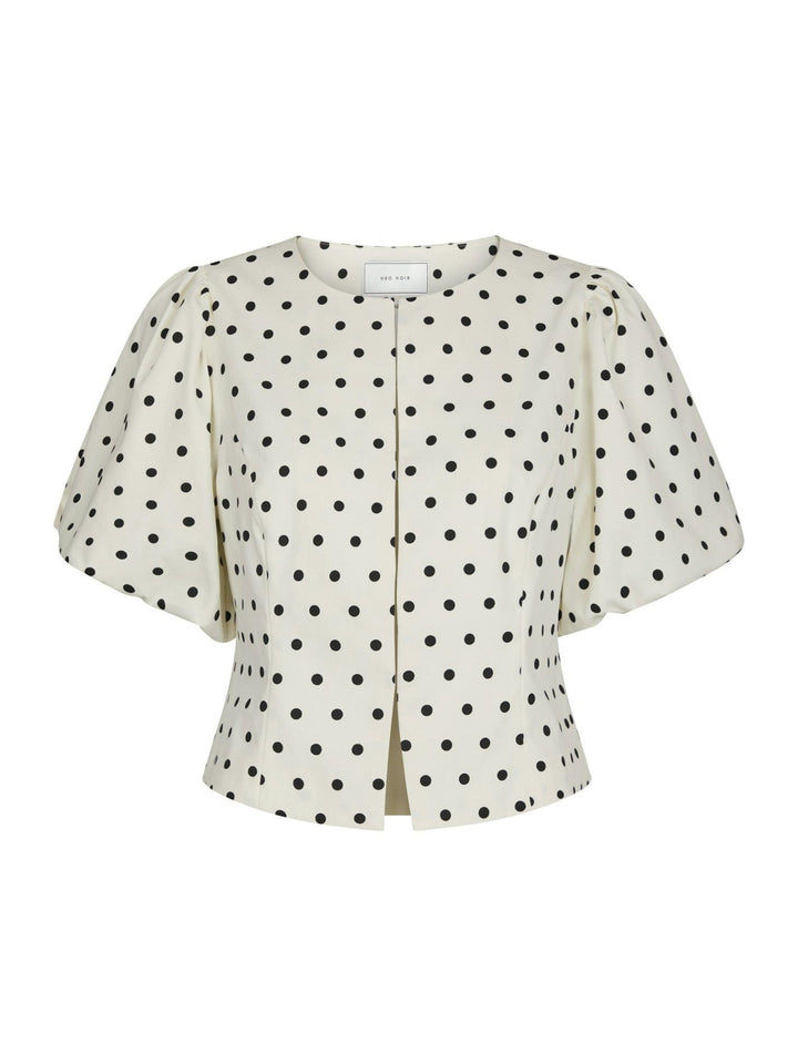 Anela Dot Blouse White | Skjorter og bluser | Smuk