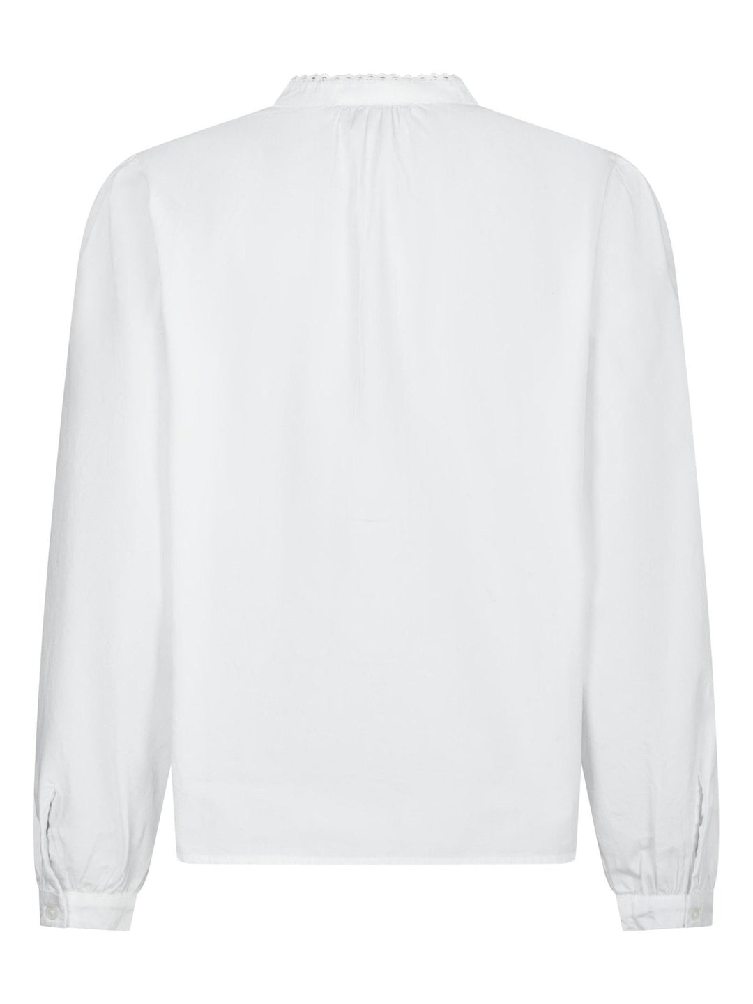 Aneliah C Poplin Emb Blouse White | Skjorter og bluser | Smuk
