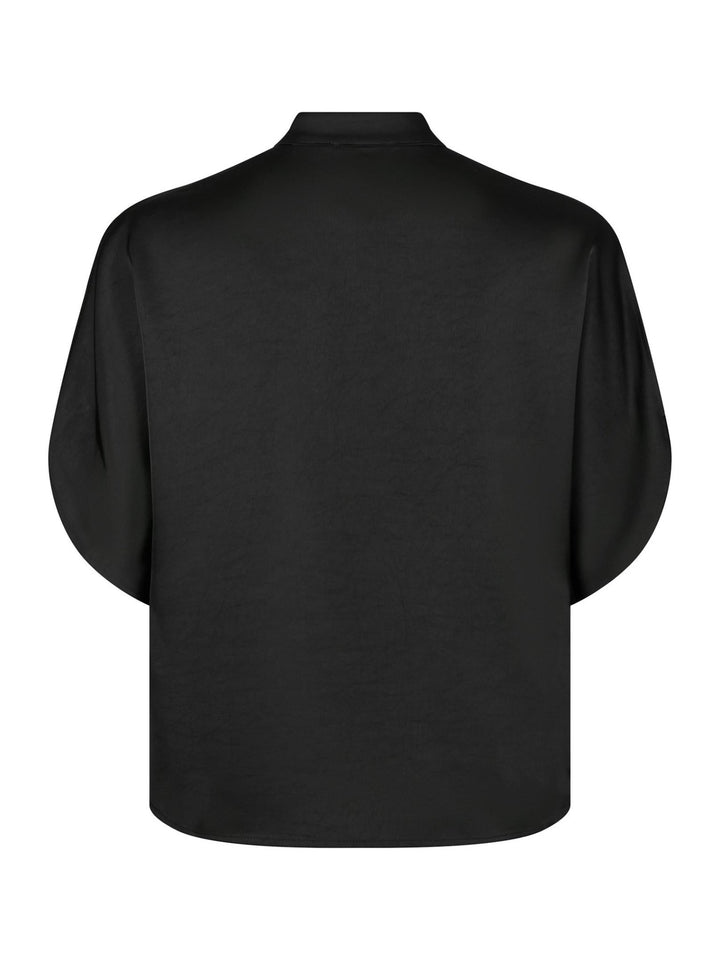 Anelle Heavy Sateen Blouse Black | Skjorter og bluser | Smuk