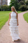 Angel Maxi Dress Halterneck White