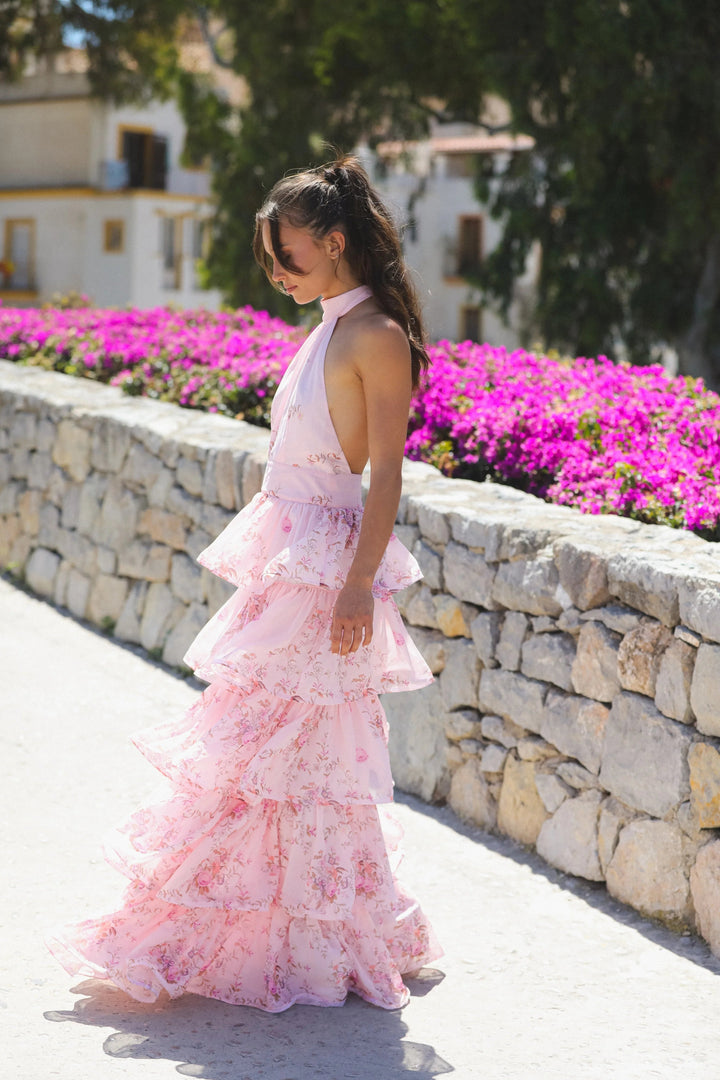 Angeline Maxi Dress Blush Bloom | Kjoler | Smuk