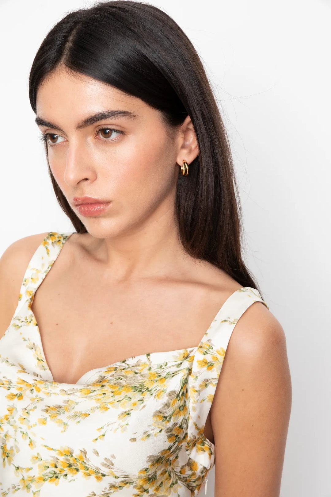 Anna Dress Yellow Mimosa Print | Kjoler | Smuk