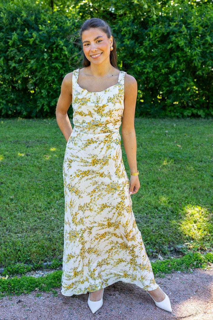 Anna Dress Yellow Mimosa Print | Kjoler | Smuk