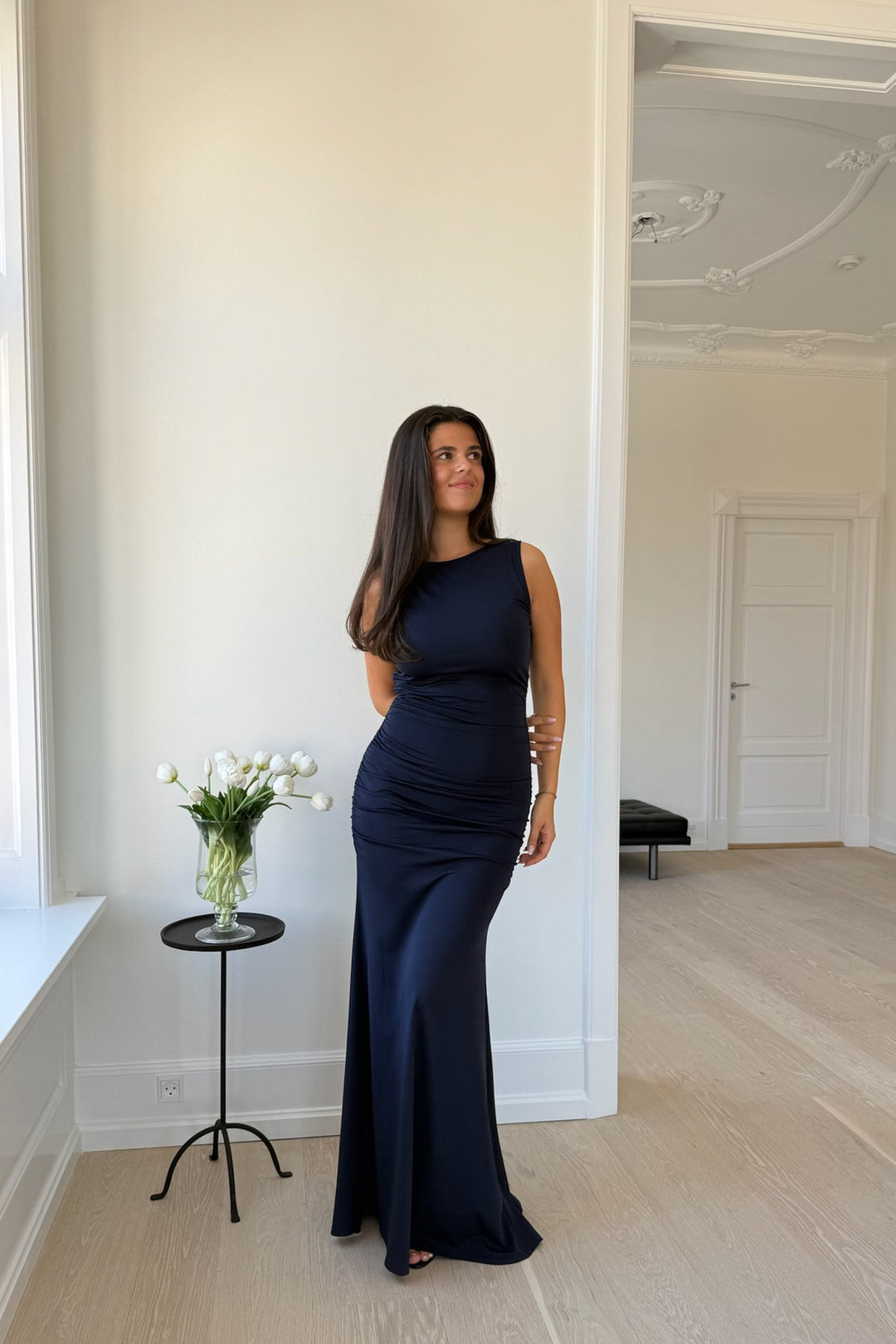 Anna Maxi Dress Navy | Kjoler | Smuk