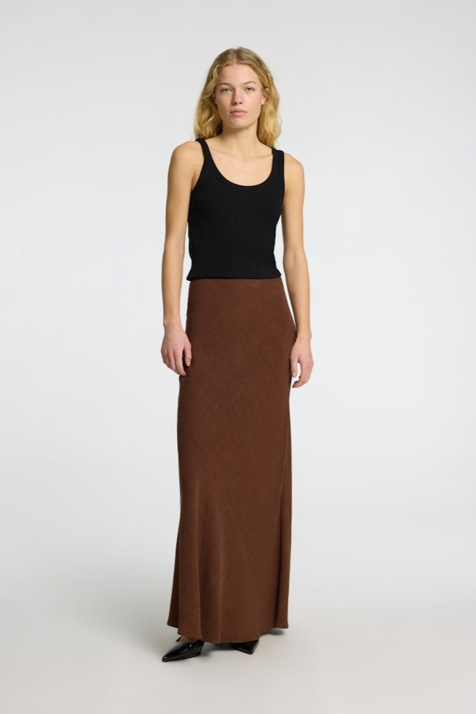 Anna U - Neck Tank Top Black | Topper | Smuk - Dameklær på nett