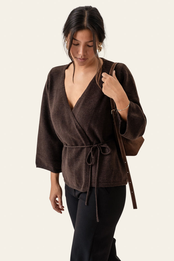 Anne Cardigan Dark Brown | Genser | Smuk