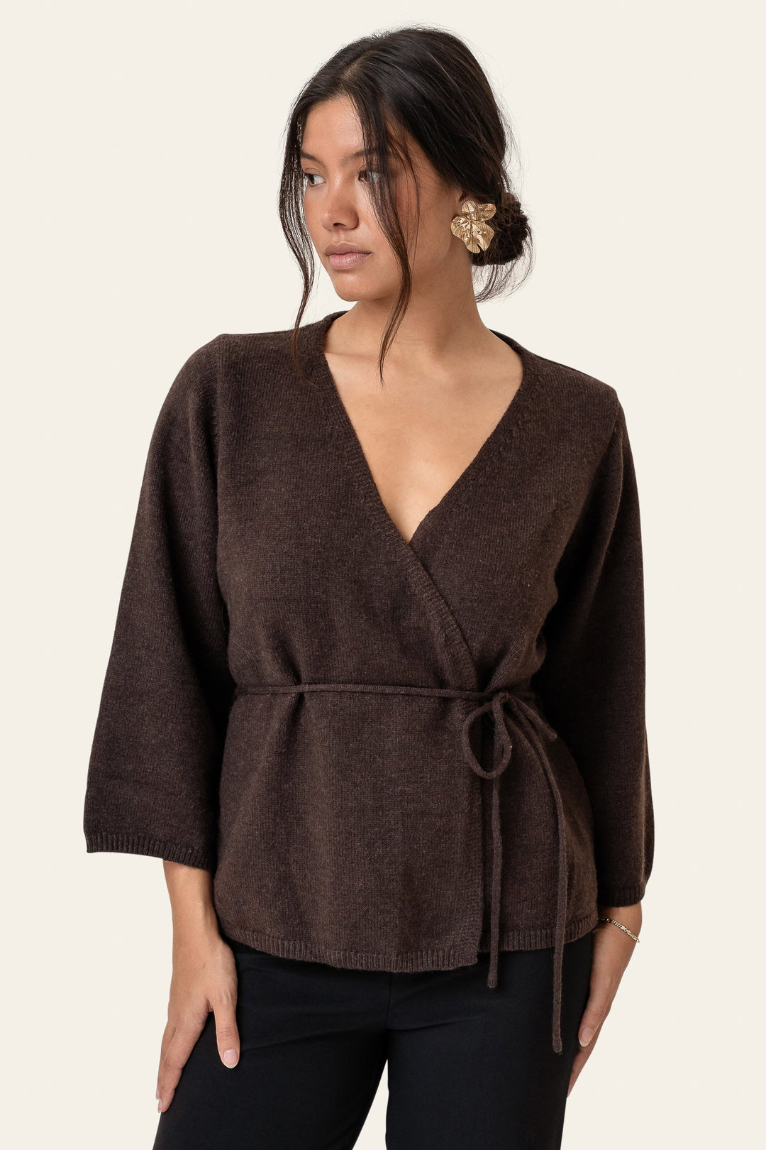 Anne Cardigan Dark Brown | Genser | Smuk