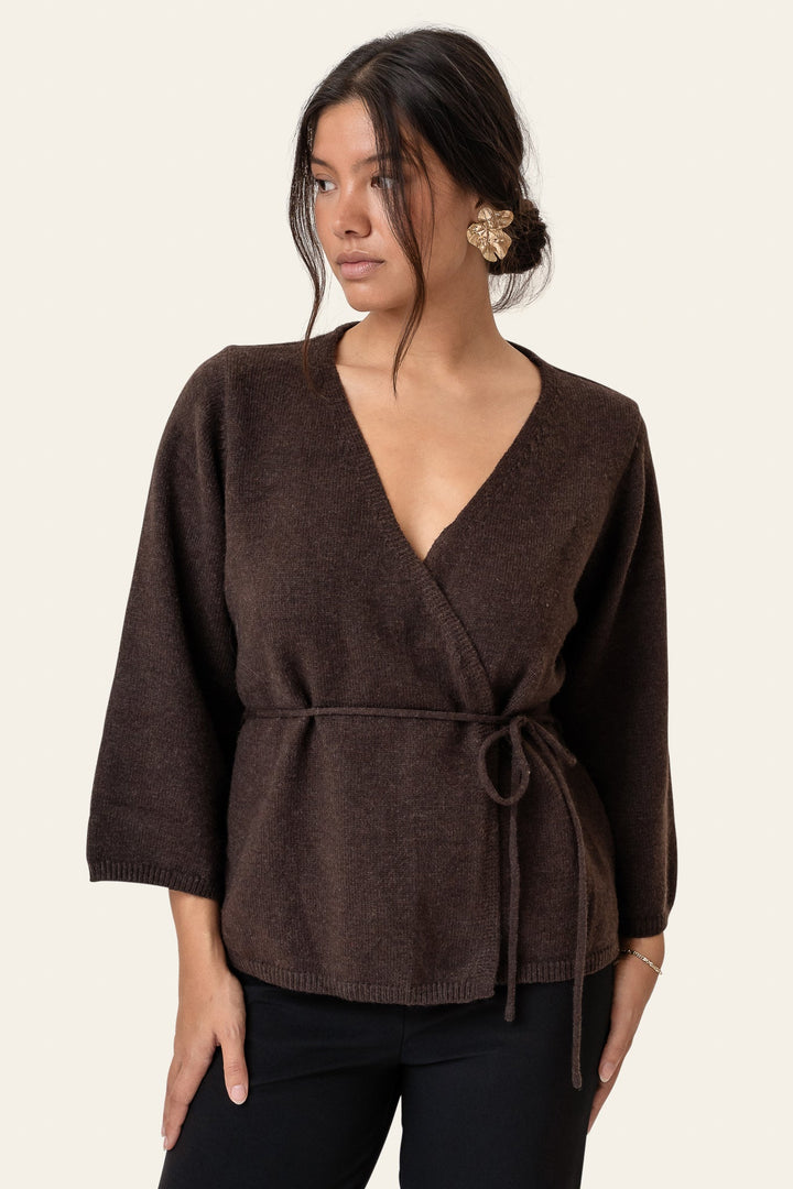 Anne Cardigan Dark Brown | Genser | Smuk