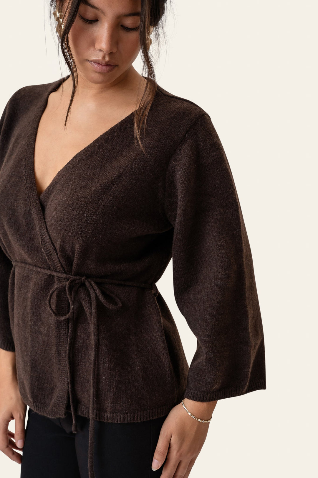 Anne Cardigan Dark Brown | Genser | Smuk