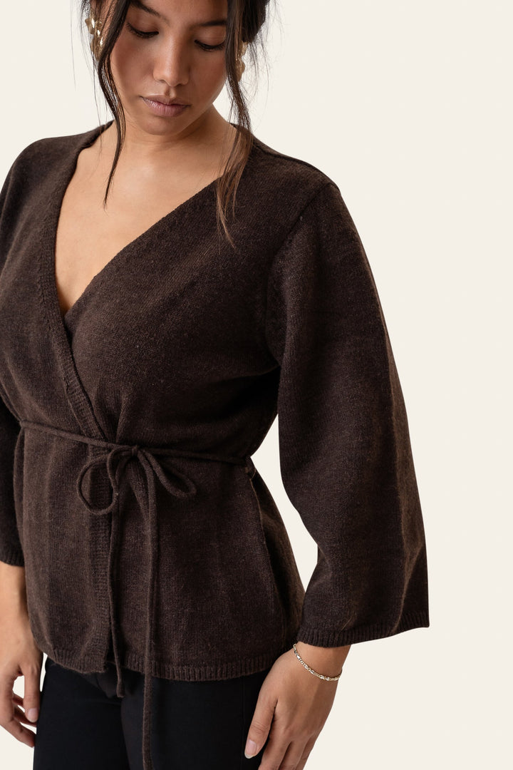 Anne Cardigan Dark Brown | Genser | Smuk