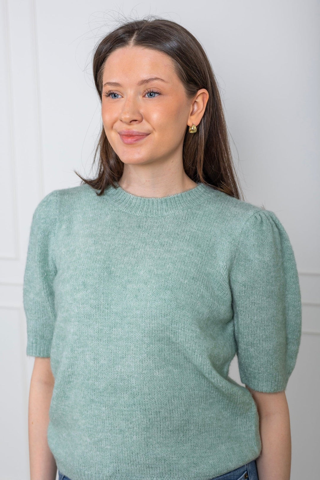 Anne Ss Knit Pullover Iceberg Green | Genser | Smuk - Dameklær på nett