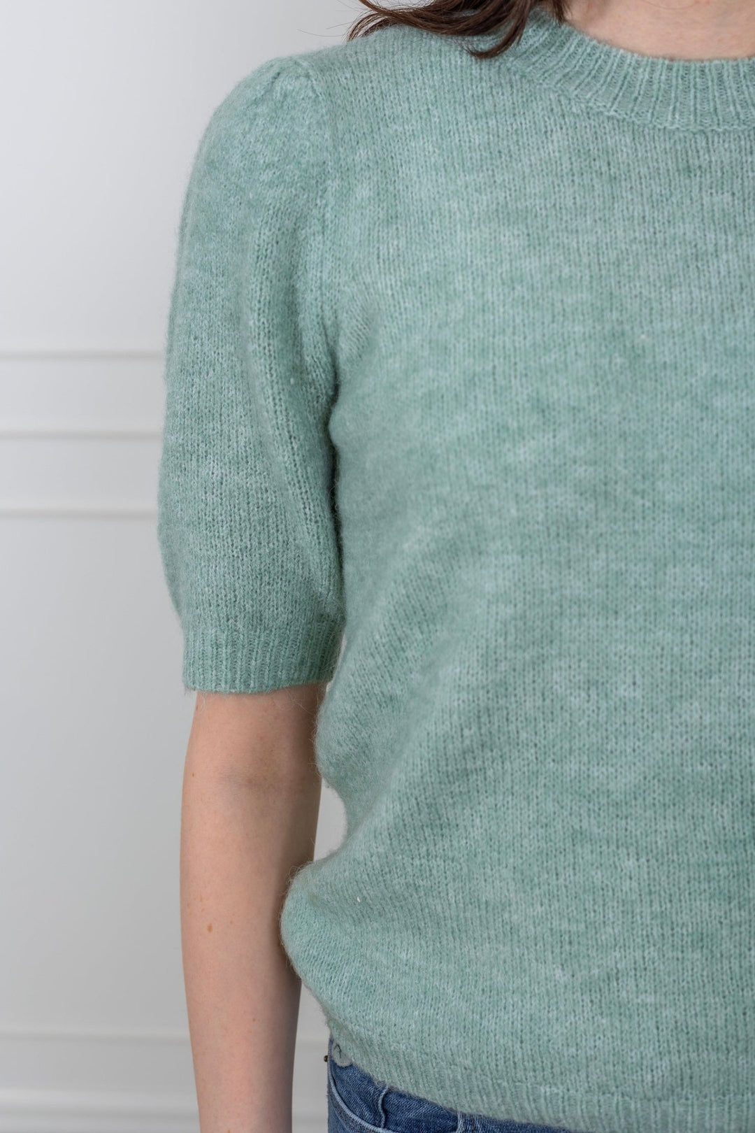 Anne Ss Knit Pullover Iceberg Green | Genser | Smuk - Dameklær på nett
