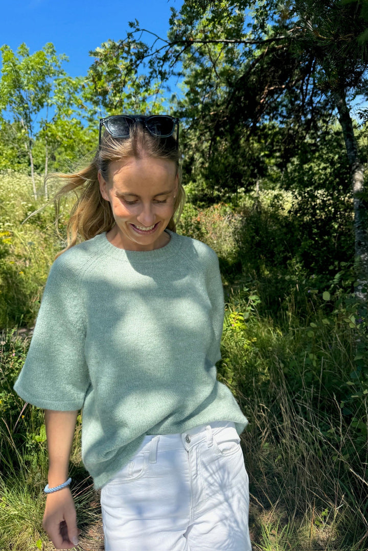 Anne Ss Knit Pullover Iceberg Green | Genser | Smuk - Dameklær på nett