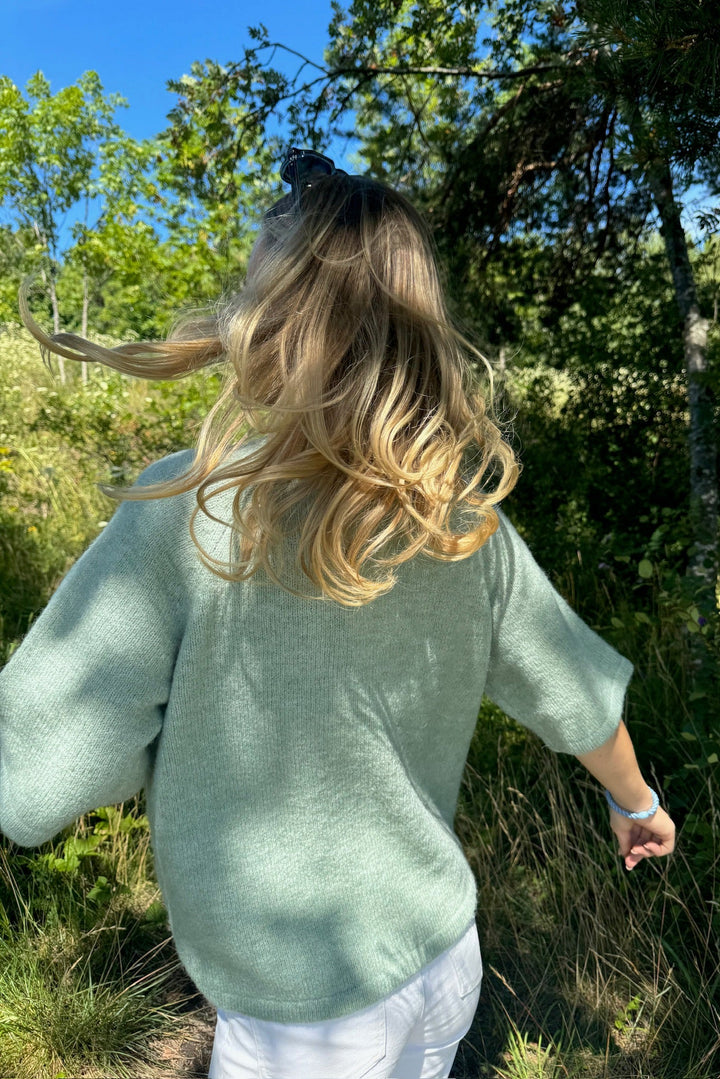 Anne Ss Knit Pullover Iceberg Green | Genser | Smuk - Dameklær på nett