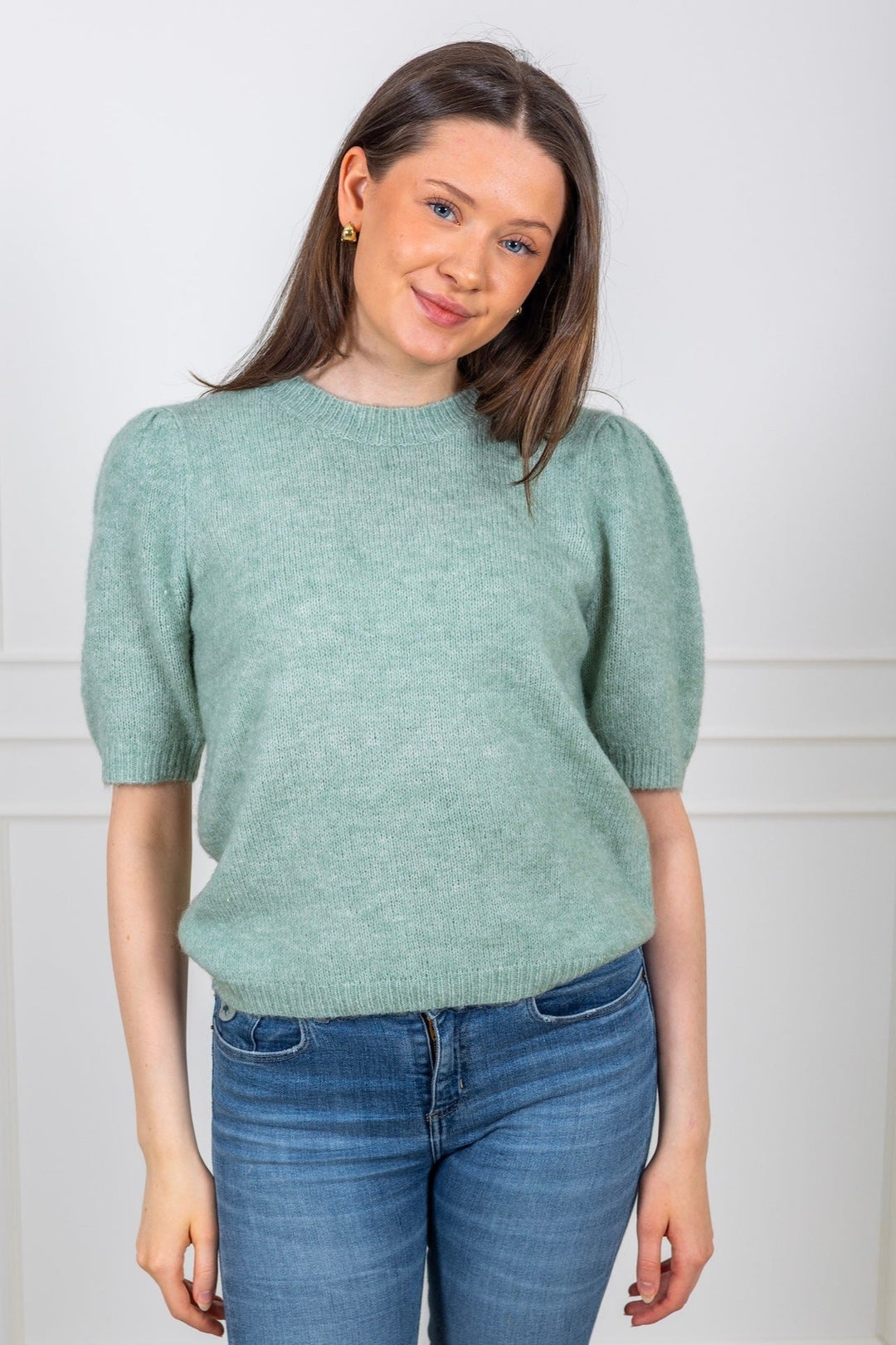 Anne Ss Knit Pullover Iceberg Green | Genser | Smuk - Dameklær på nett