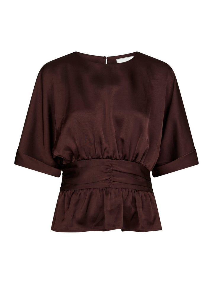 Annegret Heavy Sateen Blouse Burgundy | Skjorter og bluser | Smuk