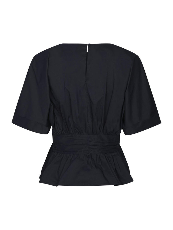 Annegret Poplin Blouse Navy | Skjorter og bluser | Smuk