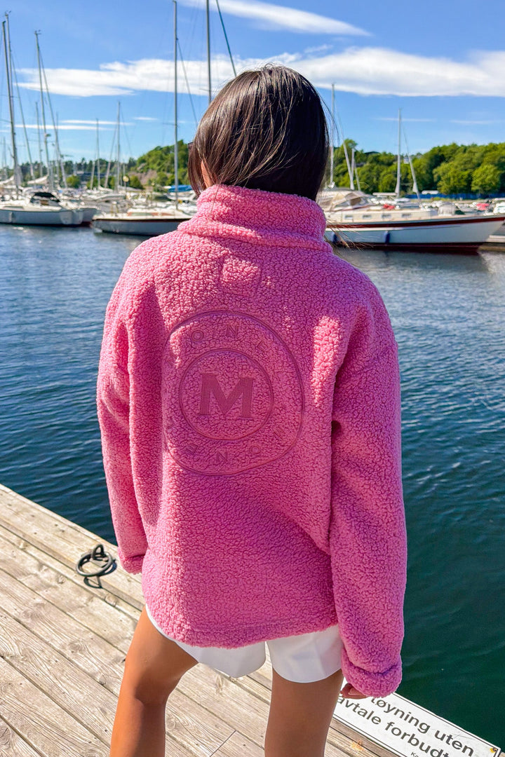 Annie Zip Sweater Bright Pink | Genser | Smuk
