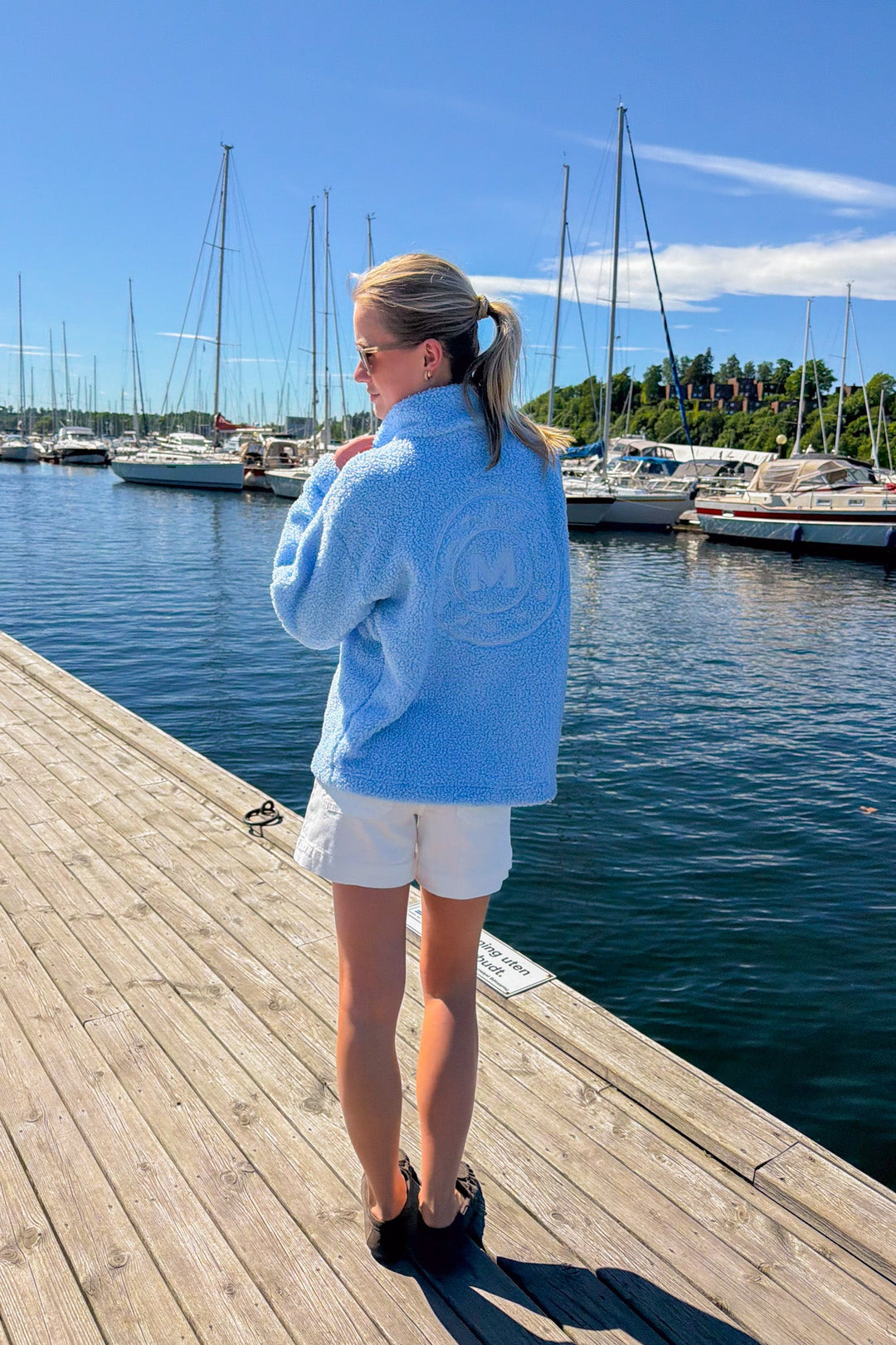 Annie Zip Sweater Light Blue | Genser | Smuk