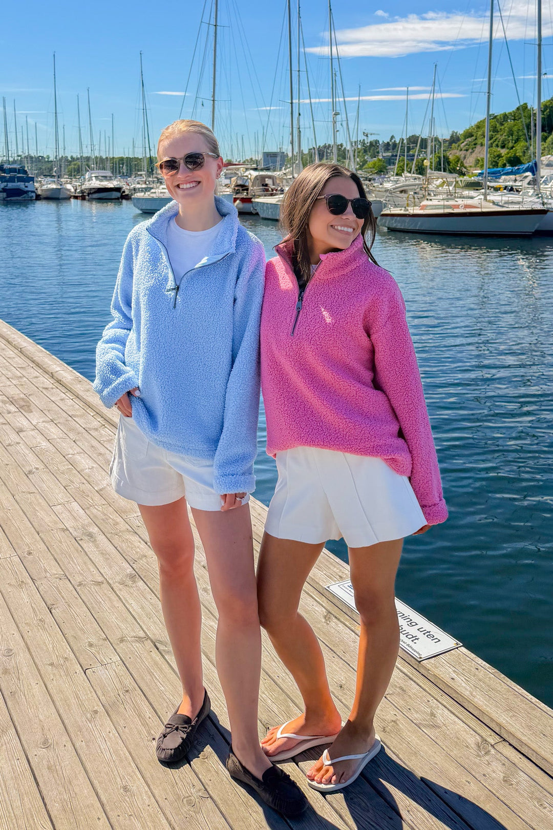 Annie Zip Sweater Light Blue | Genser | Smuk