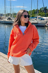 Annie Zip Sweater Orange